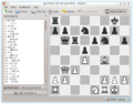 Kaksi GNU Chess shakkimoottoria pelailevat keskenään