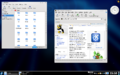 Kuvakaappaus KDE 4.0 -työpöydästä Fedora 9:ssä